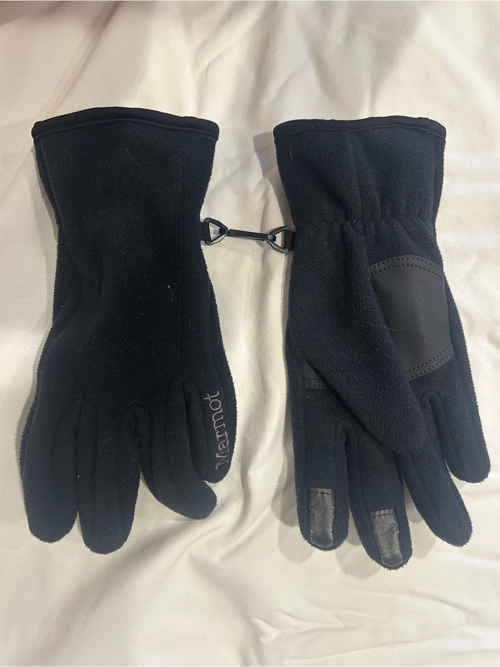 Marmot Black Fleece Touchscreen Gloves for Women